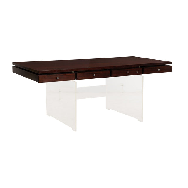 Poul Nørreklit Rosewood and Lucite Executive Desk for Sigurd Hansen, Denmark, 1960s
