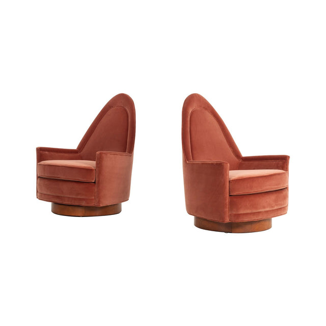 Pair of Selig Swivel Lounge Chairs 1965