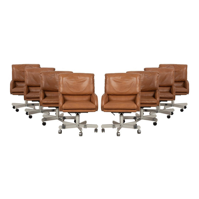 Bert England for Dunbar Executive Office Chairs – 1980s, Set of Eight or Sold Individually