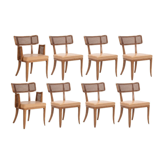 Set of Eight Edward Wormley for Dunbar Curved-Back Dining Chairs, 1948