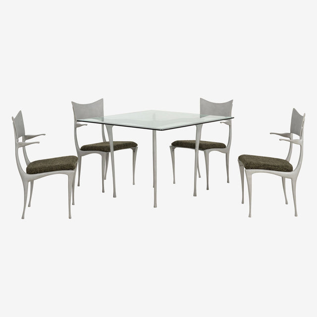 Dan Johnson-Style Aluminum & Glass Breakfast Set by Kessler Industries – Indoor/Outdoor, c. 2000