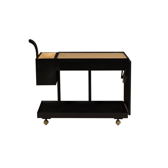 Weiman Bar Cart with Serving Extension in the style of Kagan 1950