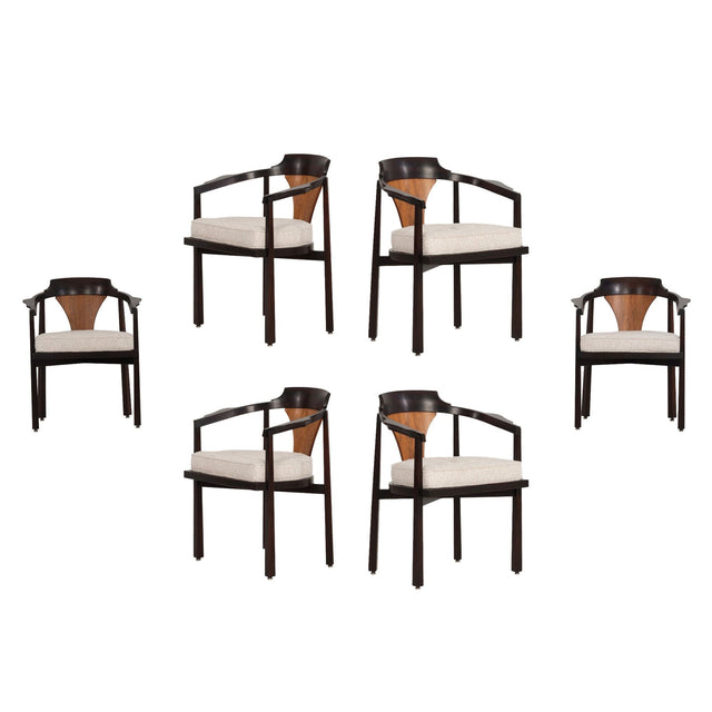 Edward Wormley for Dunbar Dining Chairs ,1965 Model 935 "Horseshoe Chairs"