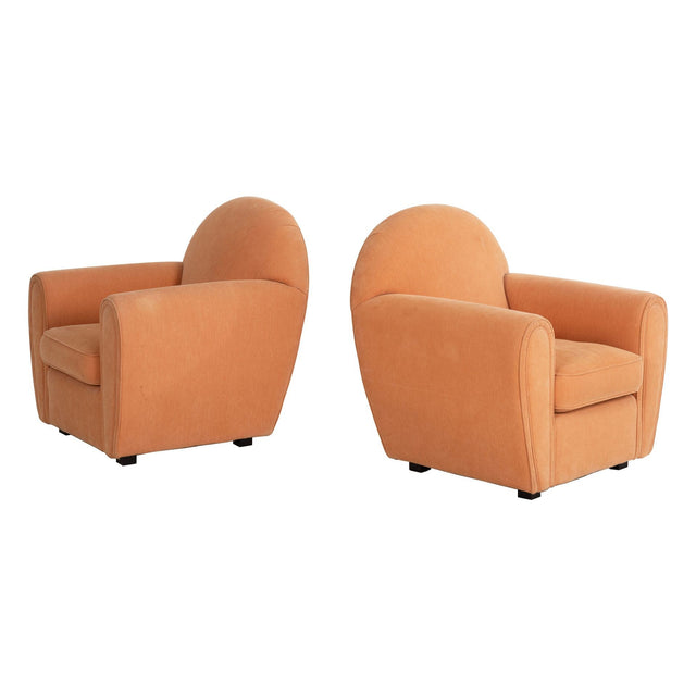 John Mascheroni for Swaim Originals, Pair of Club Chairs, Model 879C, 1989