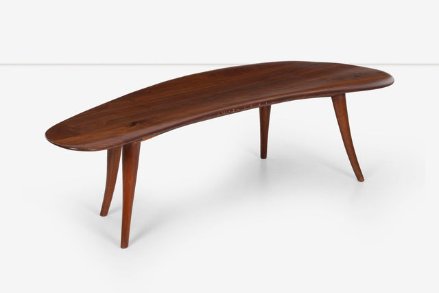 Wharton Esherick Sculpted Walnut Coffee Table