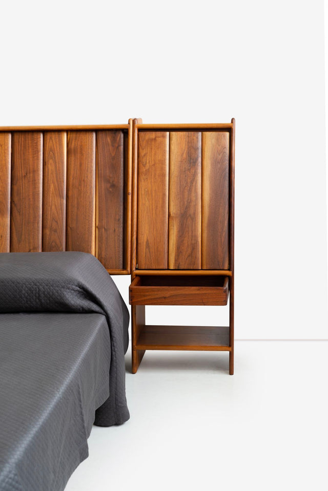 Arthur Carpenter Espenet King-Sized Oiled Walnut Headboard 1972