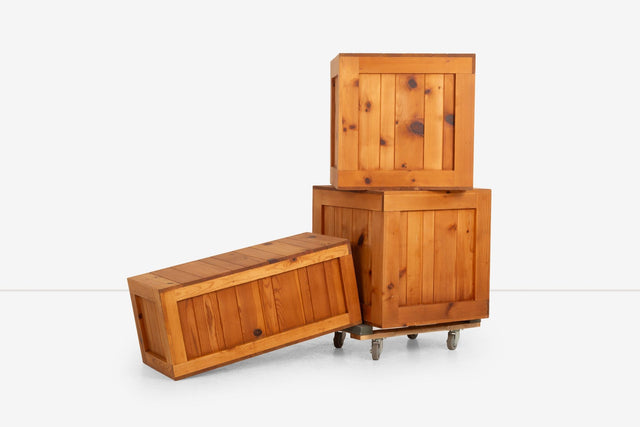 John Dickinson Unique Crate Coffee Table from the Firehouse, San Francisco 1970