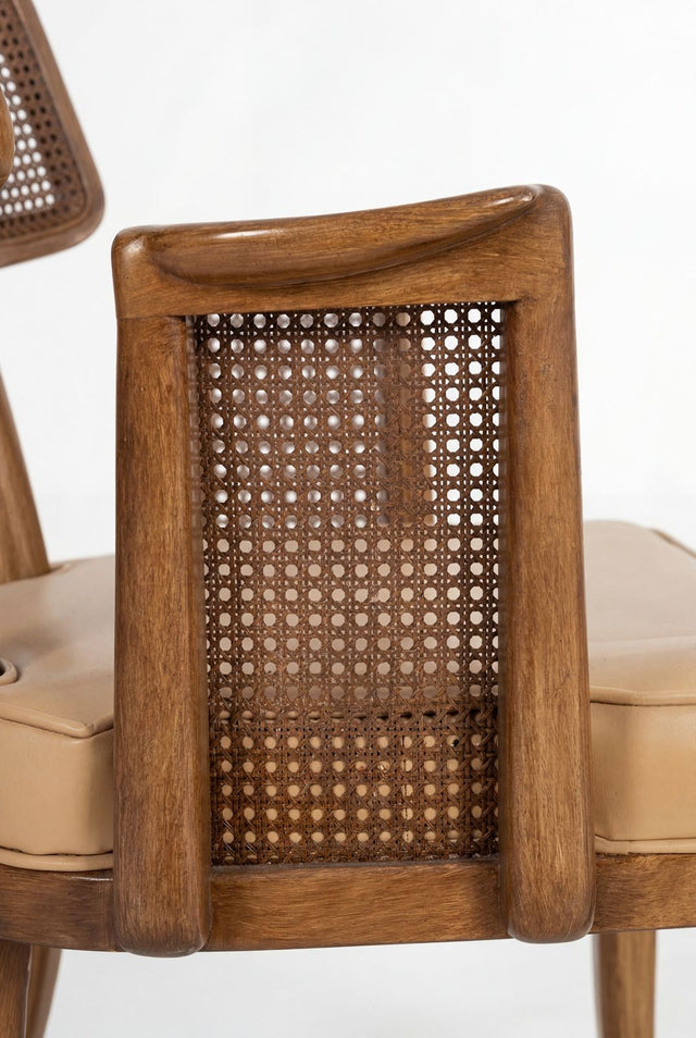 Set of Eight Edward Wormley for Dunbar Curved-Back Dining Chairs, 1948