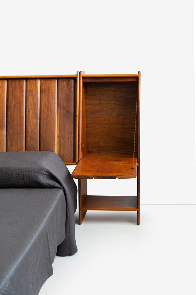 Arthur Carpenter Espenet King-Sized Oiled Walnut Headboard 1972