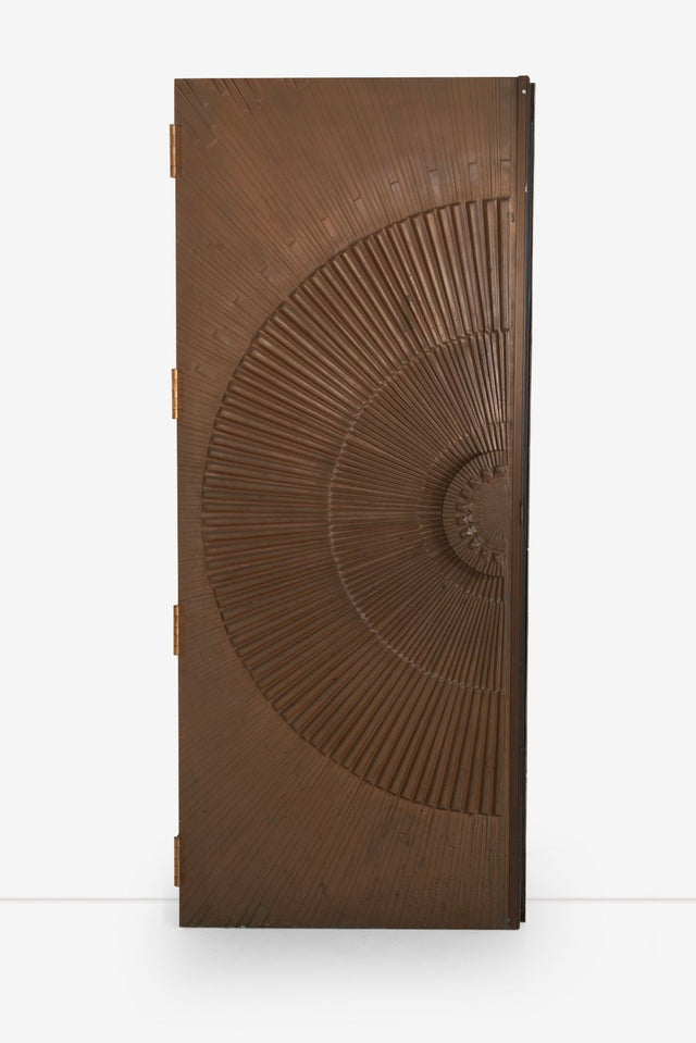 Billy Joe McCarroll and David Gillespie Bronze Brutalist Heroic Sunburst Doors 1970's