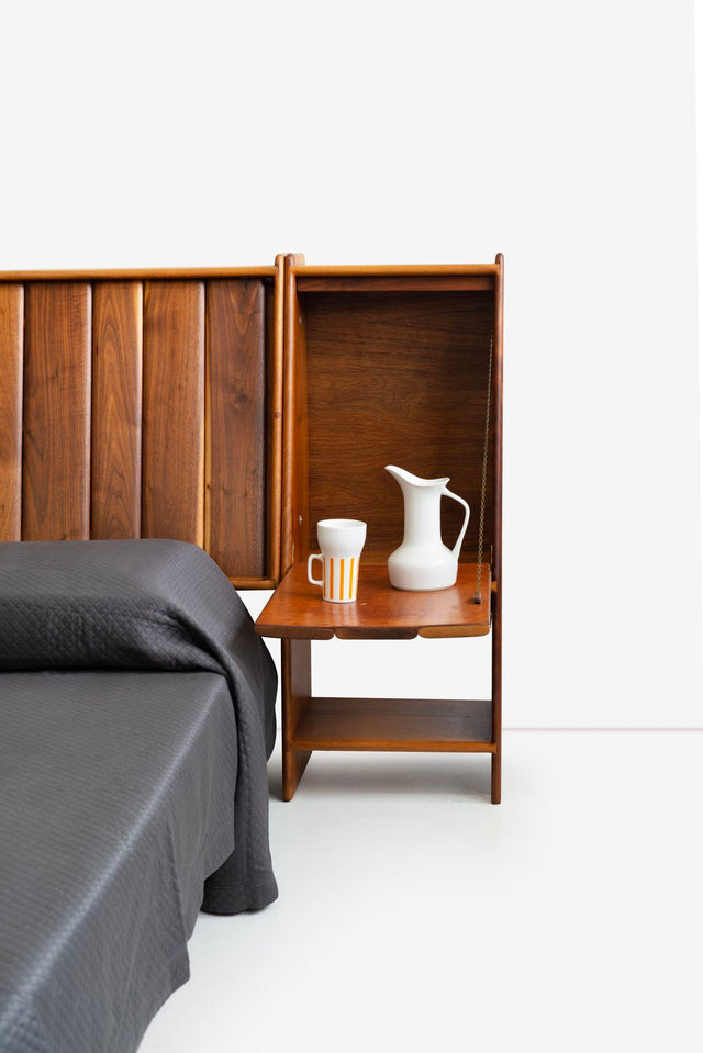 Arthur Carpenter Espenet King-Sized Oiled Walnut Headboard 1972