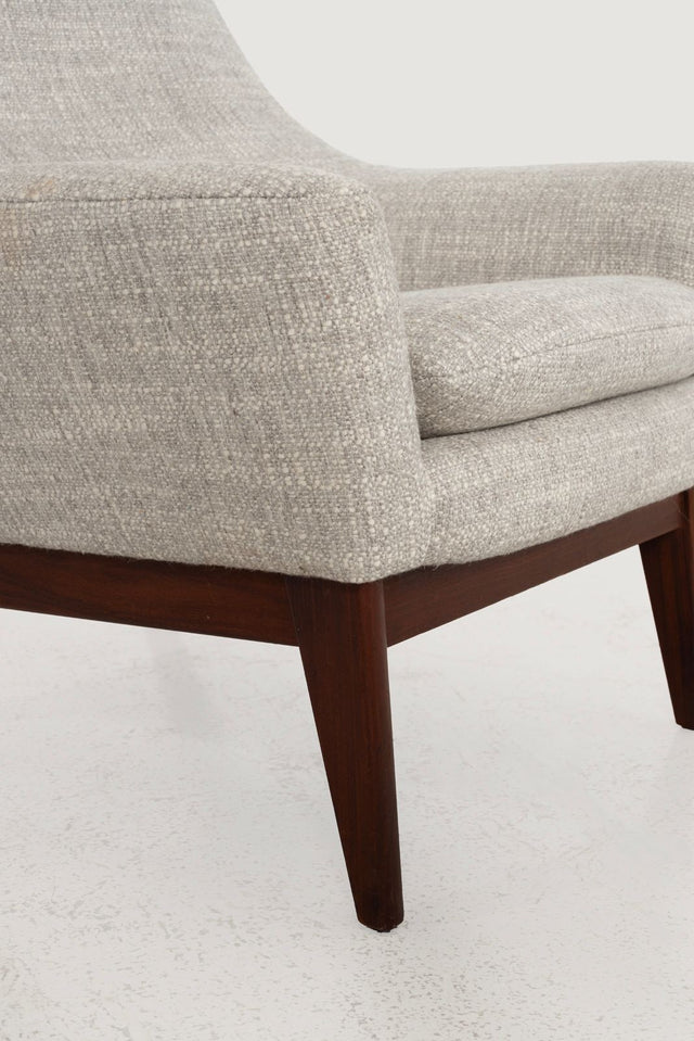 Danish Modern Lounge Chair and Ottoman 1960c.