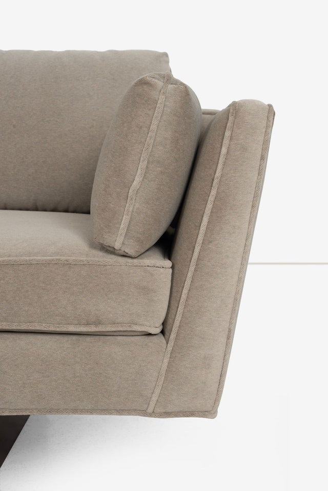 Edward Wormley for Dunbar Angle Arm Sofa in Gray Mohair 1955