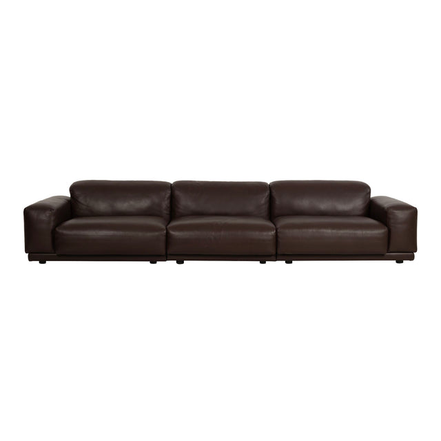 Jasper Morrison for Vitra Chocolate Brown Leather Soft Sectional Modular Sofa (2016)