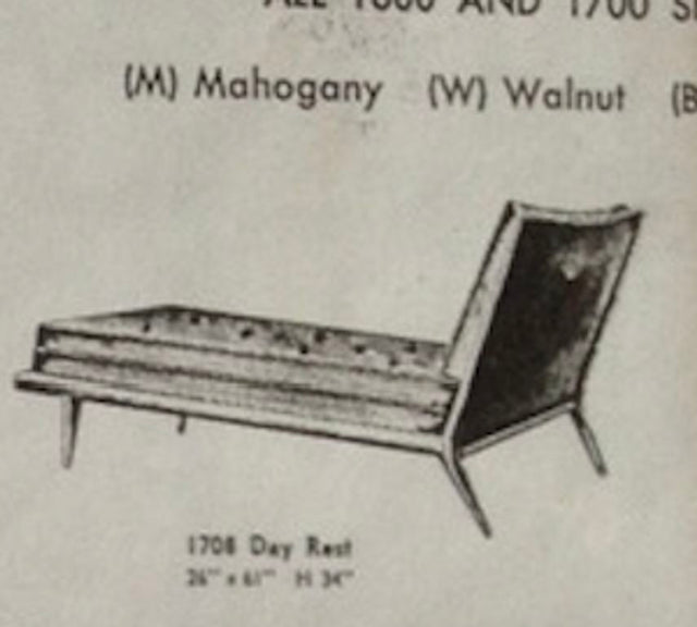 T.H. Robsjohn-Gibbings Day Break Chaise Lounge, Model 1708