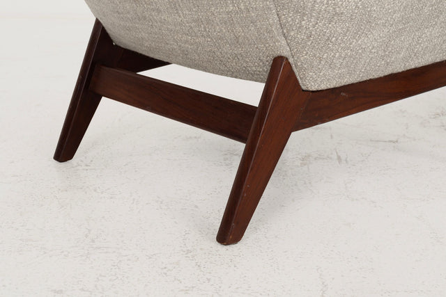 Danish Modern Lounge Chair and Ottoman 1960c.