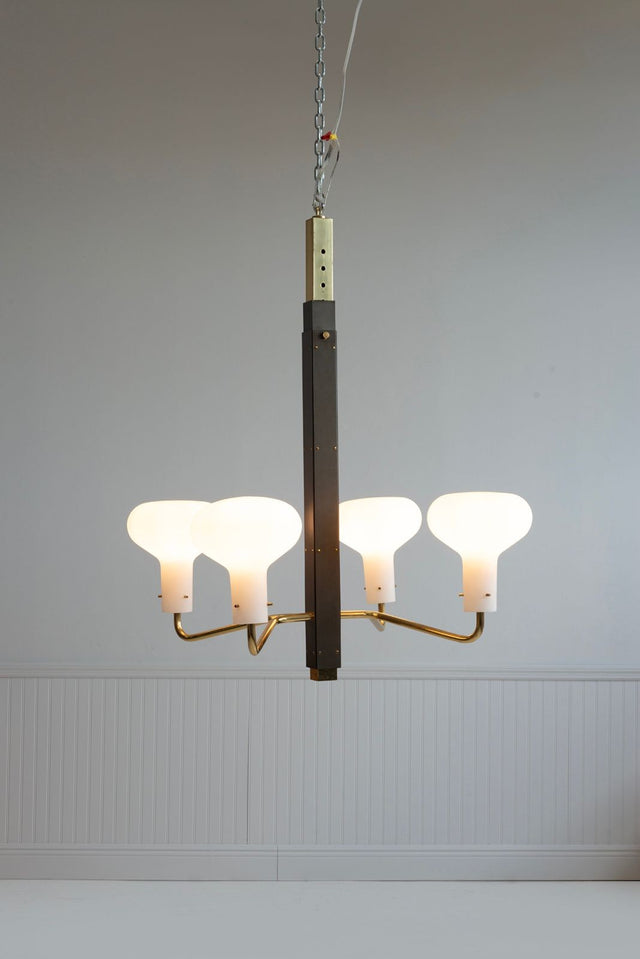Ignazio Gardella Rare Four-Arm Chandelier for Azucena, Italy, 1958