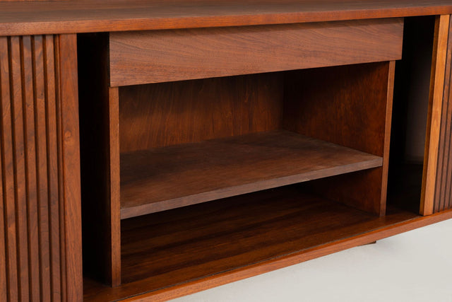 Henry P. Glass for Richbilt Manufacturing Company Cylindra Cabinet with Wall-Mounted Hutch, 1966