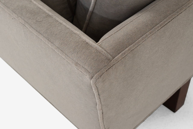 Edward Wormley for Dunbar Angle Arm Sofa in Gray Mohair 1955