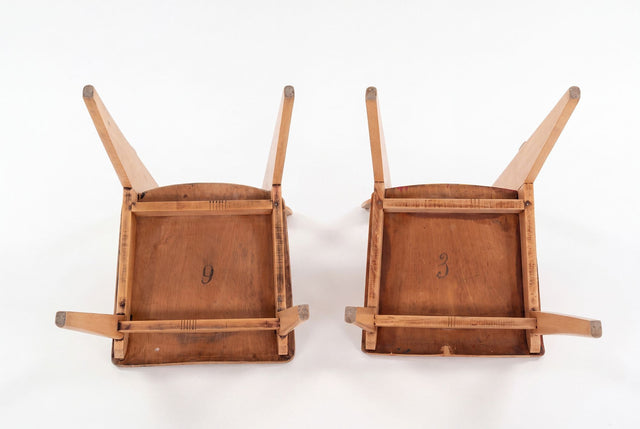 Jean Prouvé, Rare Pair of Chaise Standard Tout Bois, France, circa 1950