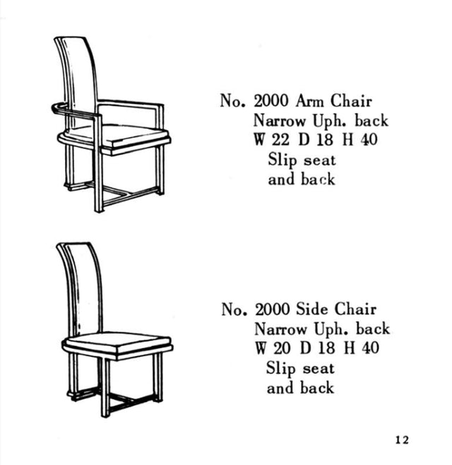 Frank Lloyd Wright for Henredon Set of Twelve Taliesin Dining Chairs