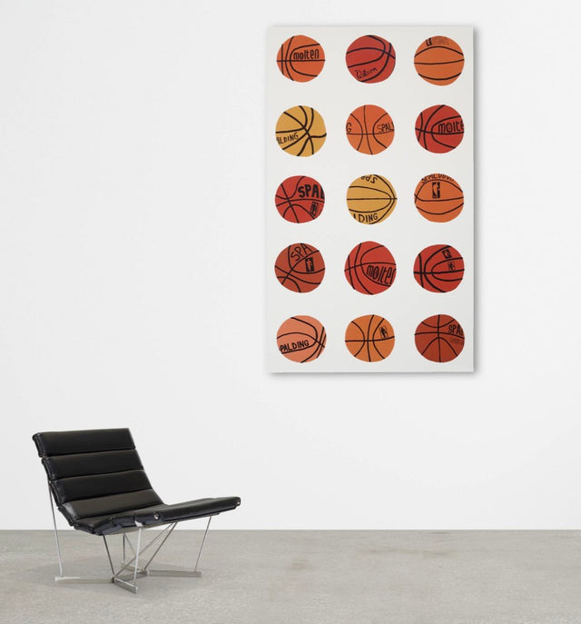 Jonas Wood - Basketball Wallpaper Panel Lever House Exhibition, 2013