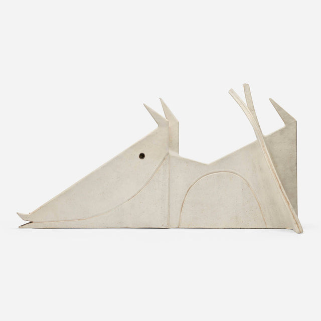 Bruno Gambone Monumental Dog Sculpture in Glazed Earthenware 1970