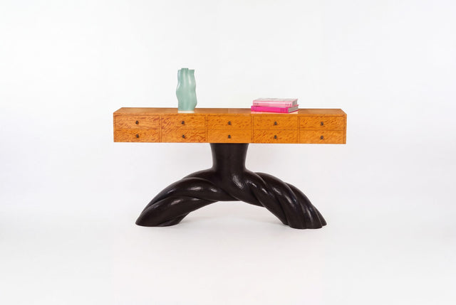 Wendell Castle Twisted Buffet Console Table, 1990