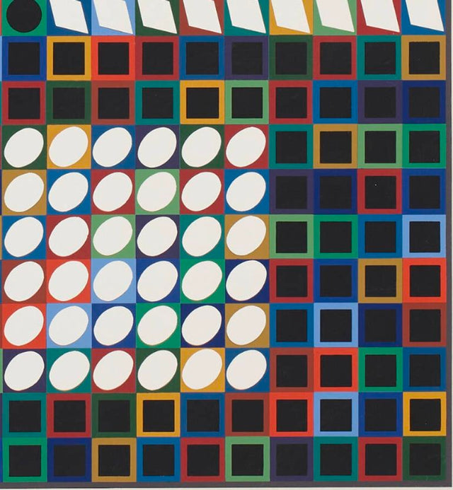 Victor Vasarely screenprint in color M.C.-2 1970