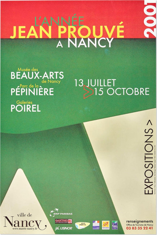 Jean Prouvé Exhibition Posters, set of Five, Important Provenance, 1982-2001