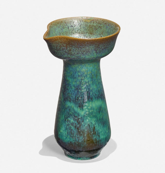 Otto and Gertrud Natzler Rare Pitcher Form with Cupped Top, c. 1960