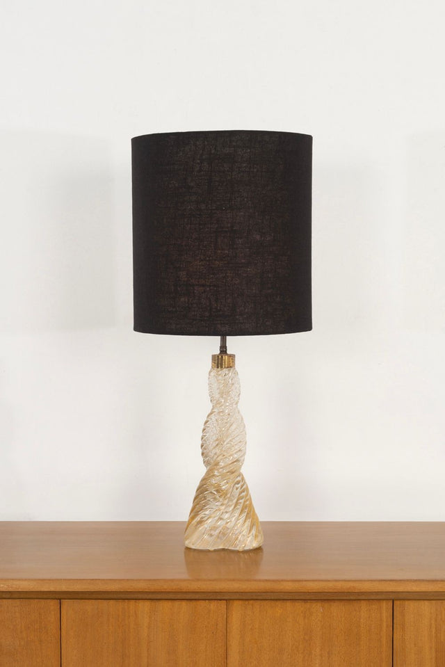 Paolo Venini  Braided Diamointe Table lamp for Venini Italy, c. 1940