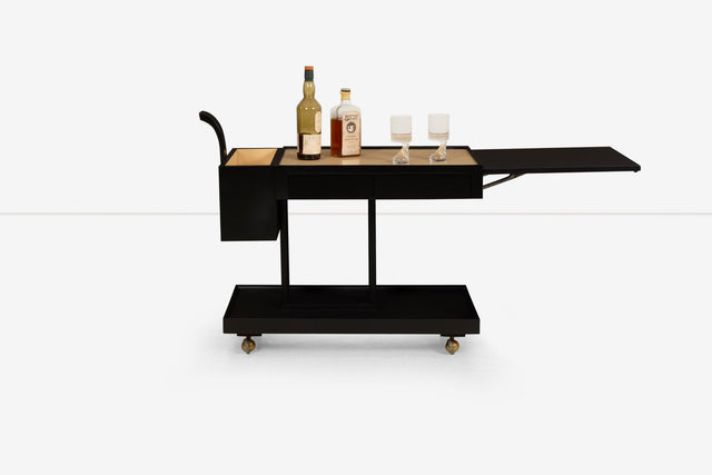 Weiman Bar Cart with Serving Extension in the style of Kagan 1950