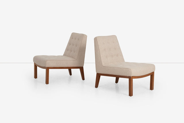 Edward Wormley for Dunbar Pair of Slipper Chairs 1950,s