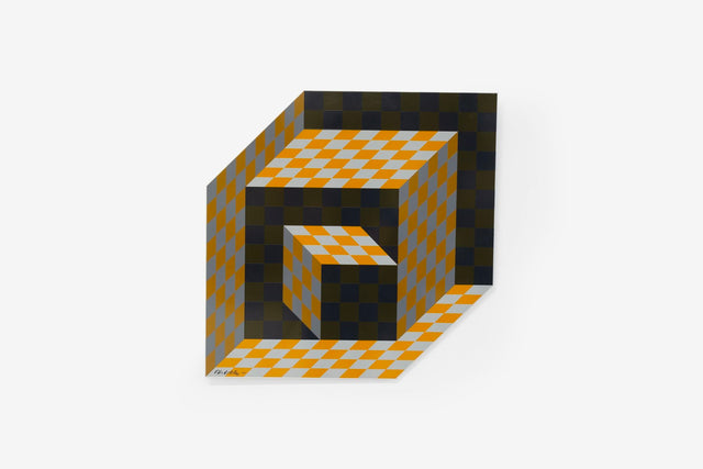 Victor Vasarely Op Art Wall hung Sculpture 1973