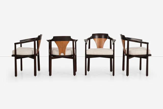 Edward Wormley for Dunbar Dining Chairs ,1965 Model 935 "Horseshoe Chairs"