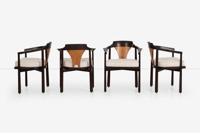Edward Wormley for Dunbar Dining Chairs ,1965 Model 935 "Horseshoe Chairs"