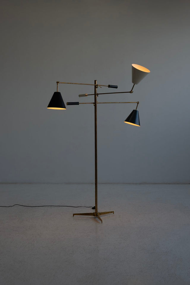 Angelo Lelii for Arredoluce Triennale Floor Lamp, model 12128 Italy, c. 1947