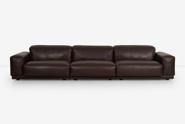 Jasper Morrison for Vitra Chocolate Brown Leather Soft Sectional Modular Sofa (2016)