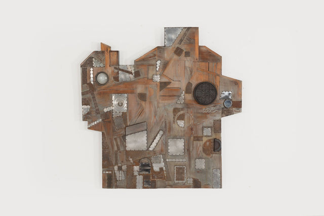 Max Neufeldt Metal Collage – Assemblage Sculpture, c. 1975
