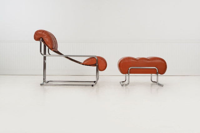 Guido Faleschini for Mariani “Tucroma” Lounge Chair & Ottoman, Italy c. 1960