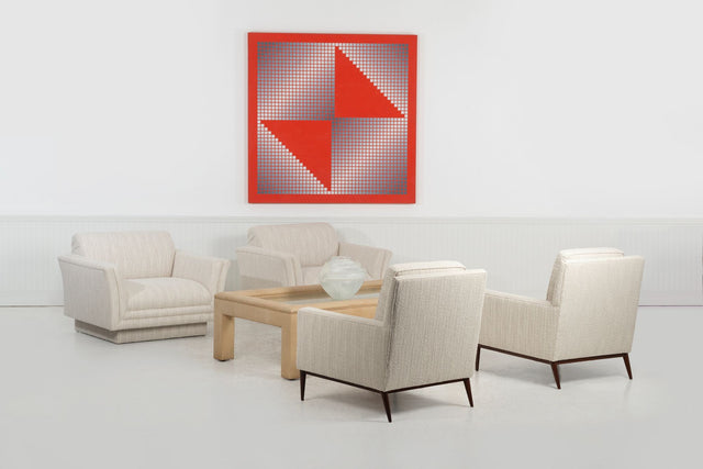 Pair of Oversized Lounge Chairs, Attributed to Vladimir Kagan, c. 1985