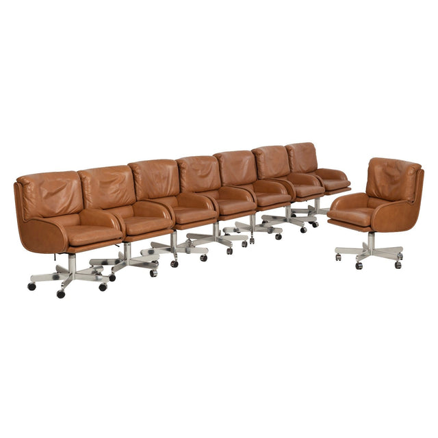 Bert England for Dunbar Executive Office Chairs – 1980s, Set of Eight or Sold Individually
