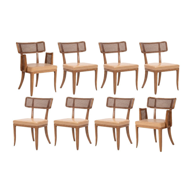 Set of Eight Edward Wormley for Dunbar Curved-Back Dining Chairs, 1948