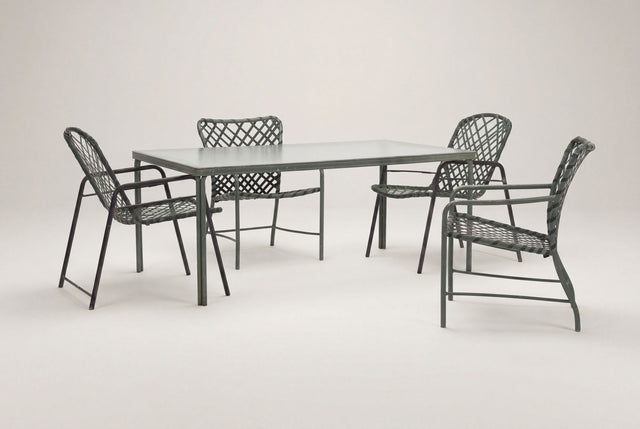 Brown Jordan “Tamiami” Dining Set with Dining Table and Four Armchairs, 1960s
