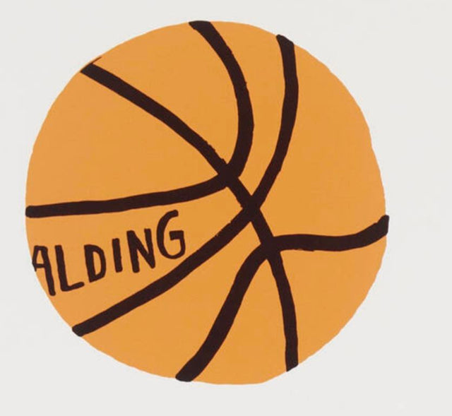 Jonas Wood - Basketball Wallpaper Panel Lever House Exhibition, 2013