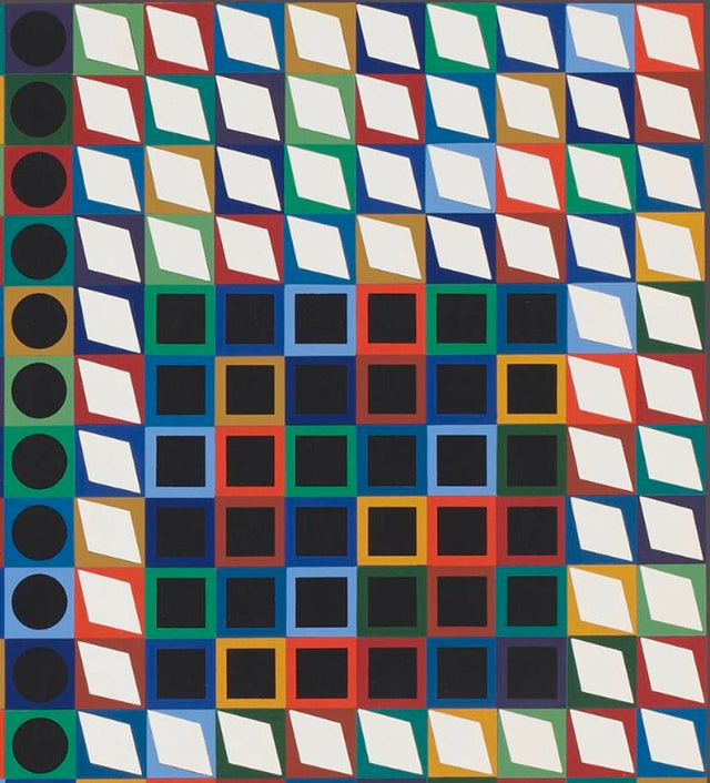 Victor Vasarely screenprint in color M.C.-2 1970