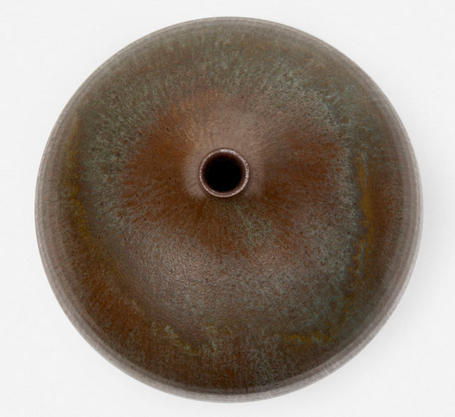 Gertrud and Otto Natzler Round Bottle with Lip, 1967