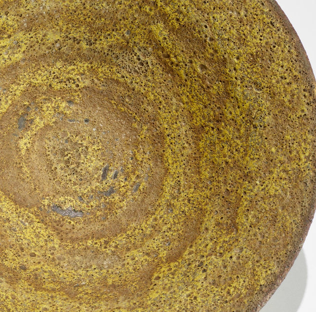 Gertrud and Otto Natzler Important Large Sulphur Crater Bowl 1959