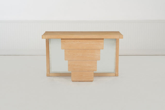 Jay Spectre Console for Century Furniture– Cerused Oakwood 1985c.